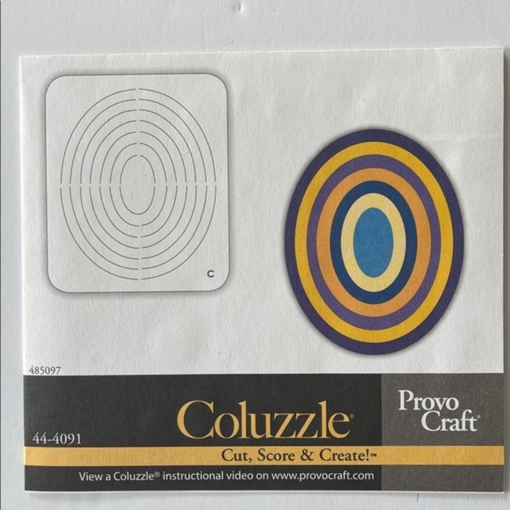Coluzzle Cut, Score & Create! Rectangle Oval Templates - Picture 4 of 4